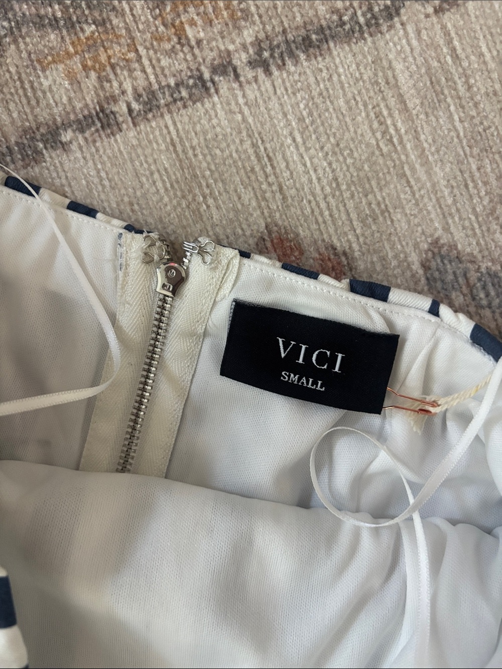 VICI Navy and White Striped Pants and top - Picture 7 of 7